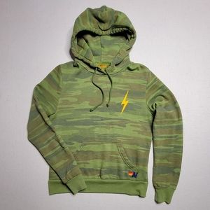 Aviator Nation Camo Lightning Bolt Hoodie Pullover
